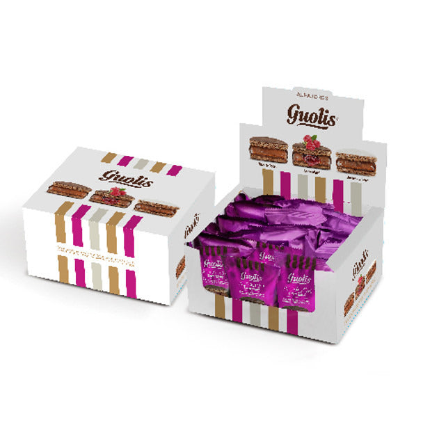 Pampa Direct Guolis Alfajores Premium Intenso Negro Semi-Bitter Chocolate Alfajor With Dulce de Leche Filling (box of 18 alfajores)