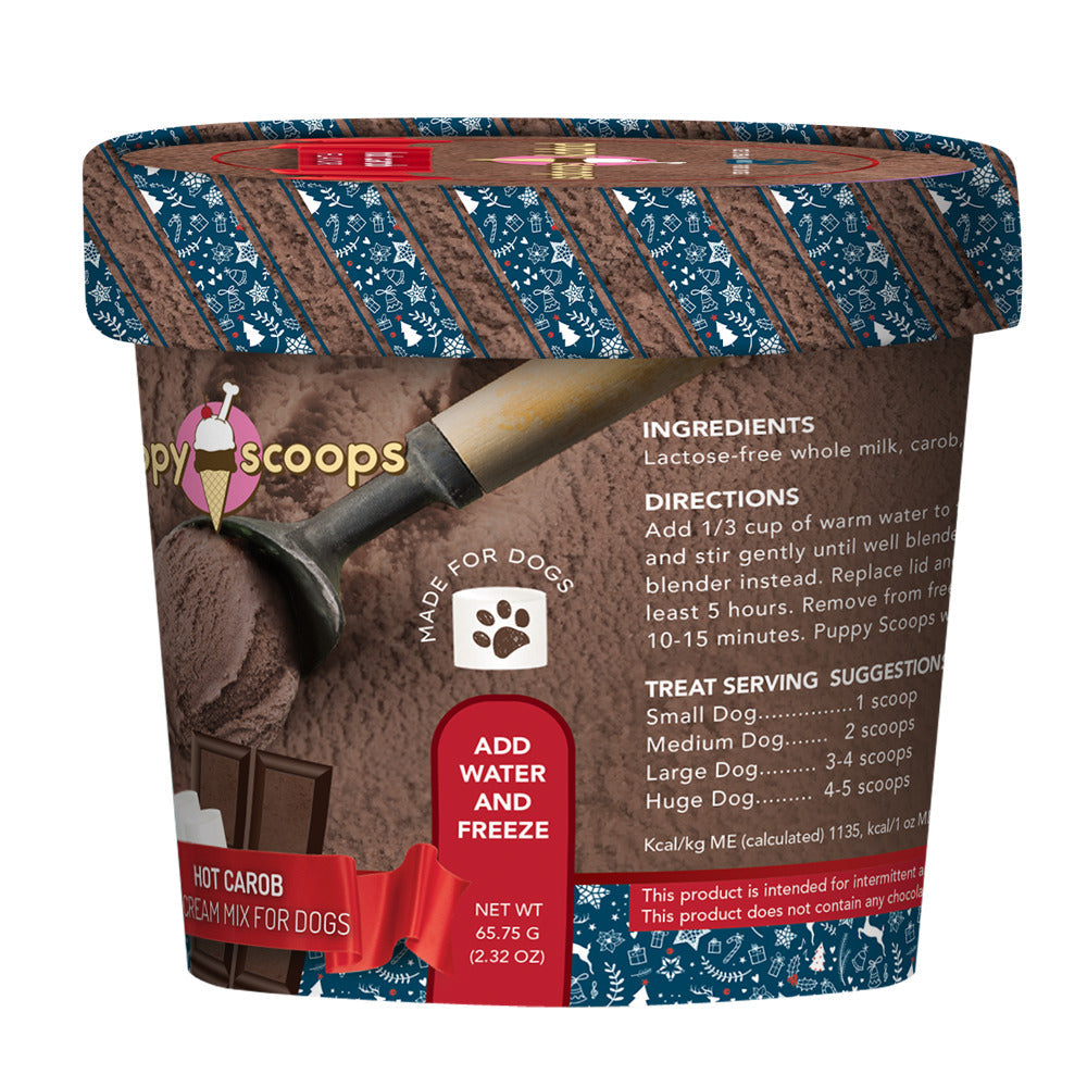 Puppy Cake Puppy Scoops Ice Cream Mix - Christmas Hot Carob, Cup Size, 2.32 oz
