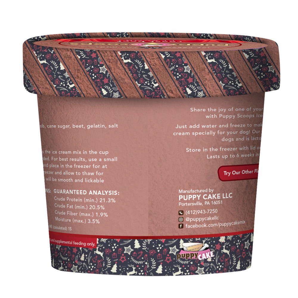 Puppy Cake Puppy Scoops Ice Cream Mix - Christmas Dinner Roast Beef, Cup Size, 2.32 oz