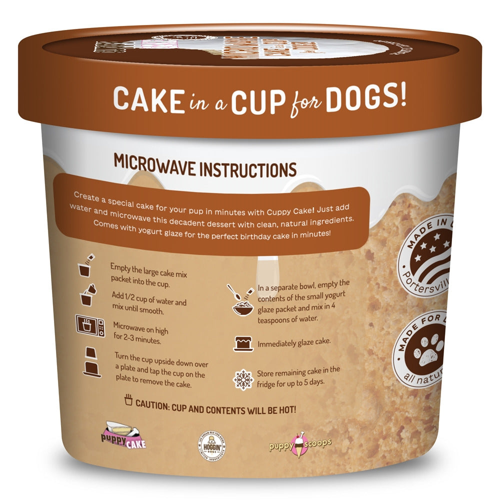 Puppy Cake Cuppy Cake - Microwave Cake in A Cup for Dogs - Peanut Butter Flavor