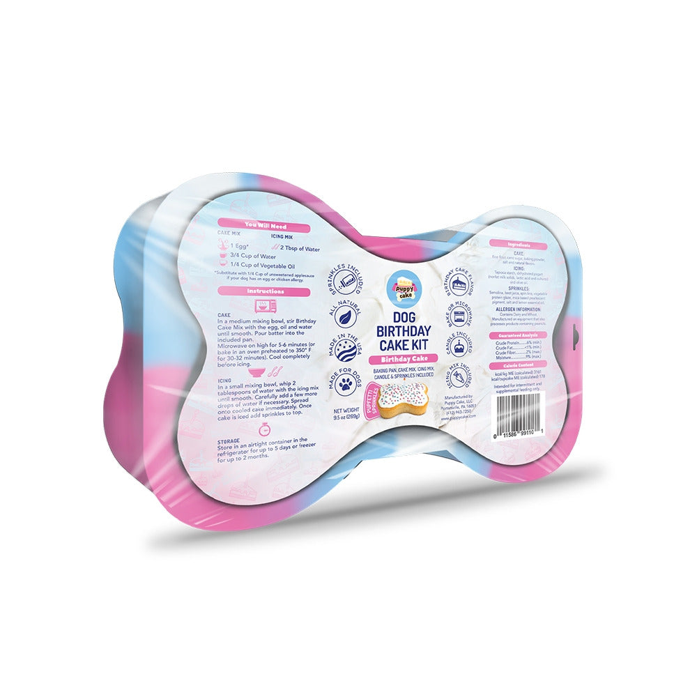 Puppy Cake Dog Birthday Cake Kit - Birthday Cake Flavor with Pupfetti Sprinkles