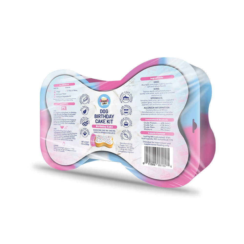 Puppy Cake Dog Birthday Cake Kit - Birthday Cake Flavor with Pupfetti Sprinkles