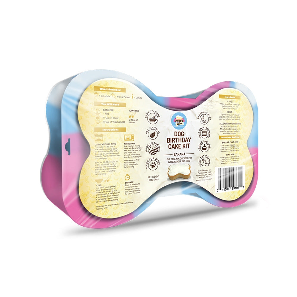 Puppy Cake Dog Birthday Cake Kit - Banana