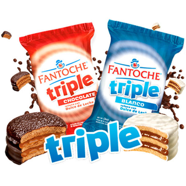 Pampa Direct Fantoche Alfajor Triple Sugar Coated with Dulce de Leche Large, 85 g / 3 oz (pack of 6)