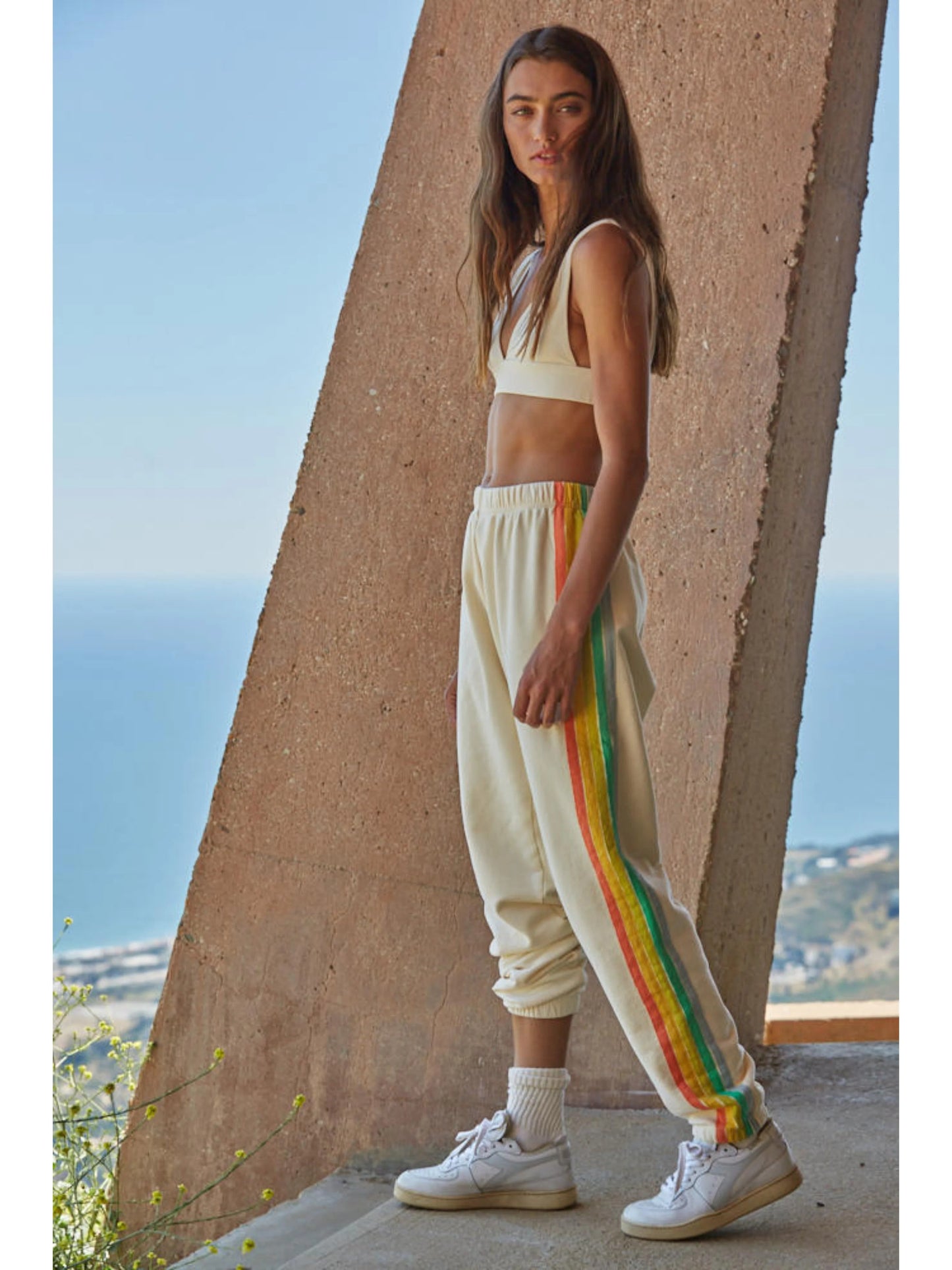 Ruby & Jenna Women's Striped Jogger