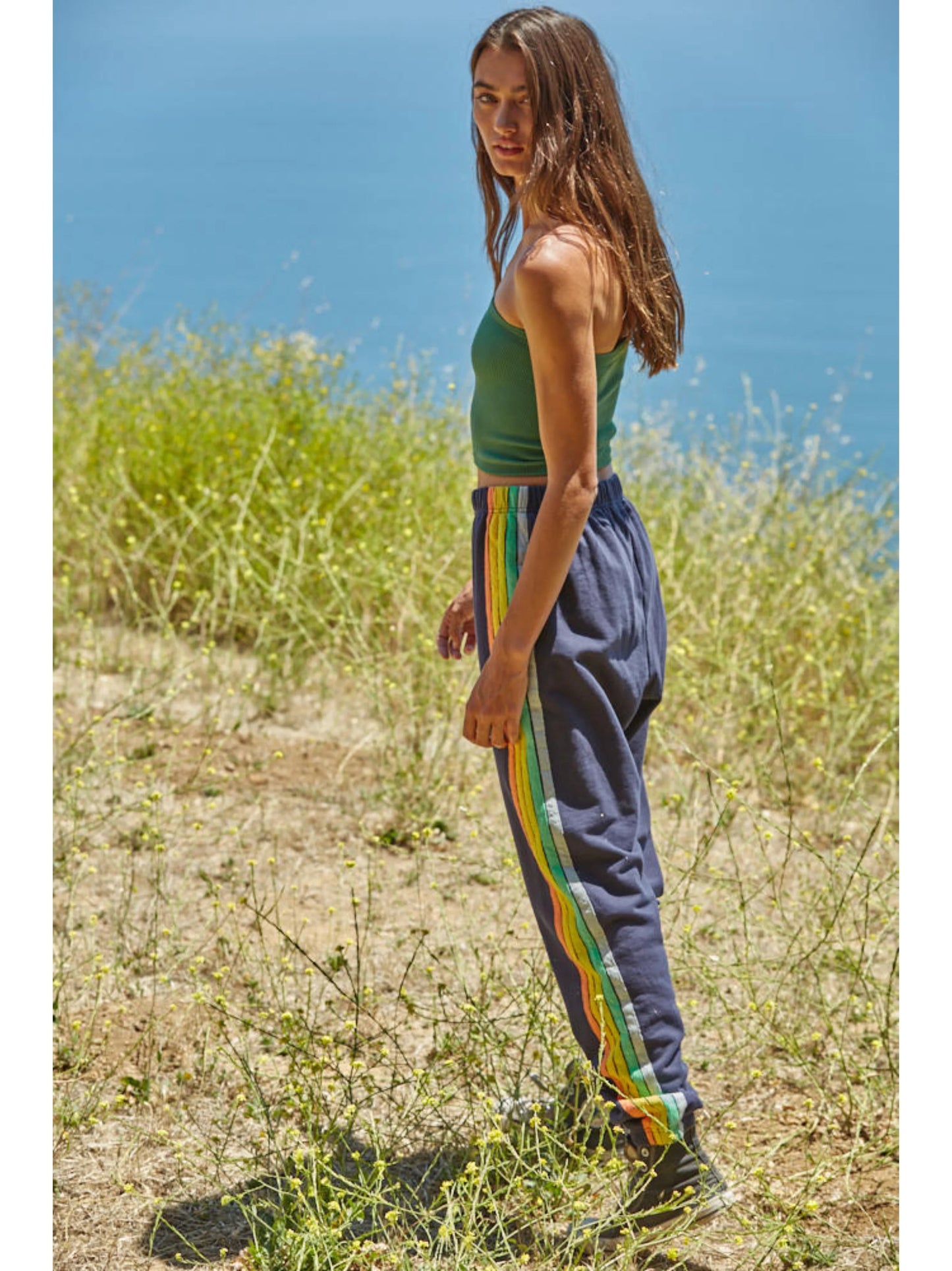 Ruby & Jenna Women's Striped Jogger