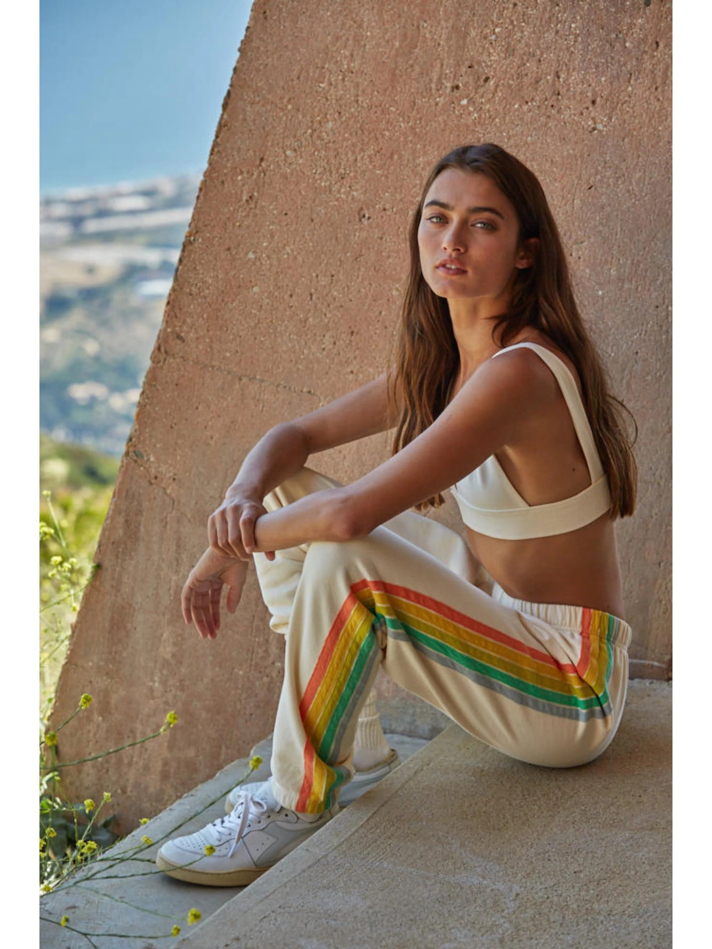 Ruby & Jenna Women's Striped Jogger
