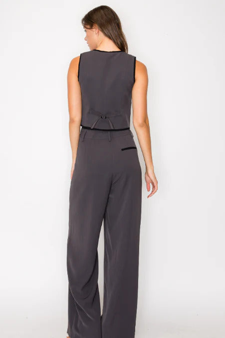 Ruby & Jenna Women's Double Breasted Vest