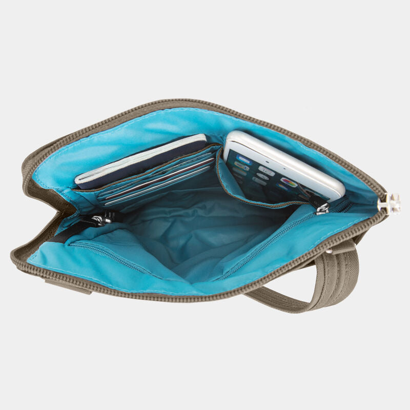 Travelon Anti-Theft Classic Slim Double Zip Crossbody