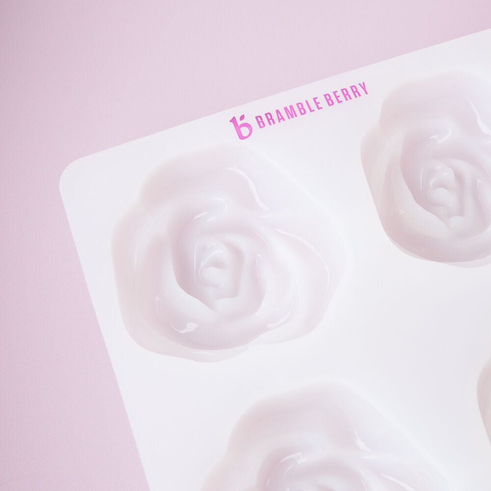 Bramble Berry 4 Cavity Rose Silicone Mold