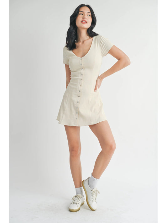 Ruby & Jenna Women's V Neck Mini Dress