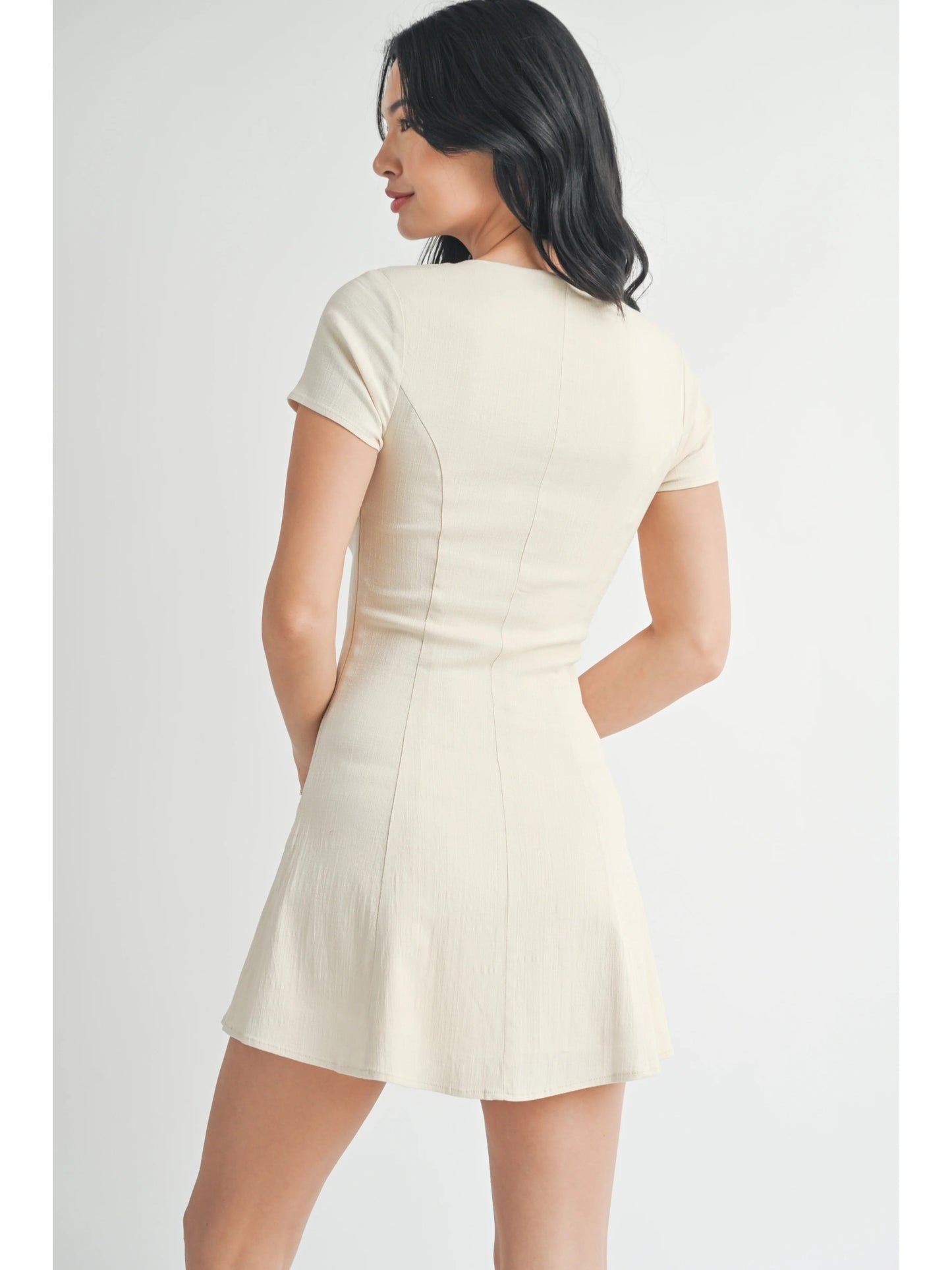 Ruby & Jenna Women's V Neck Mini Dress