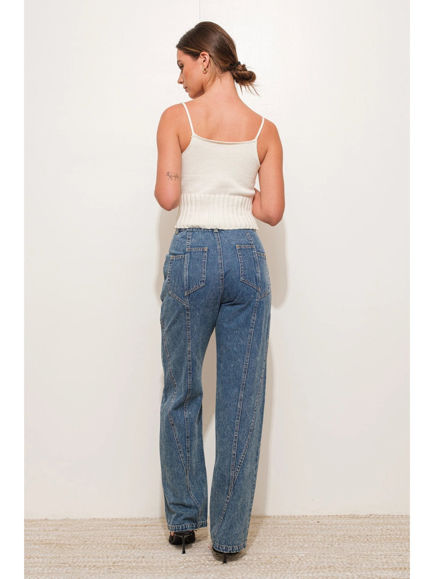 Ruby & Jenna Women's Bow Knit Cami