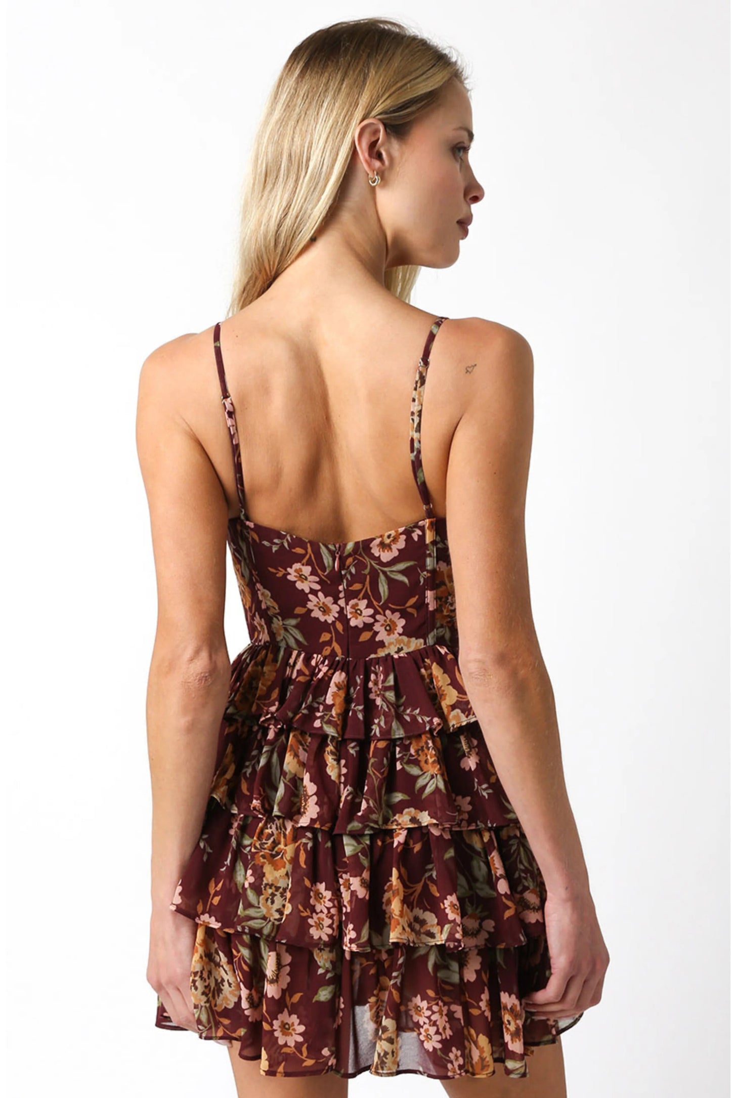 Ruby & Jenna Women's Floral Ruffle Dress