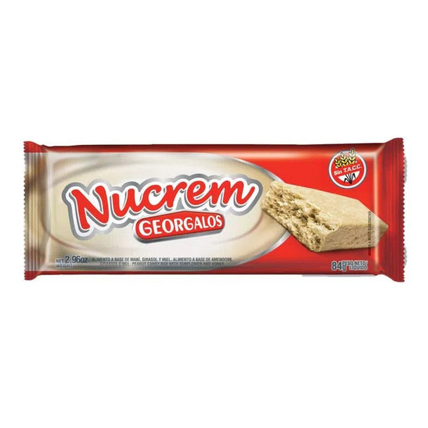 Pampa Direct Nucrem Soft Peanut Nougat Soft Candy Bar - Gluten Free, 84 g / 2.96 oz bar