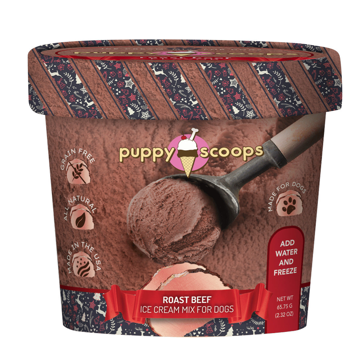 Puppy Cake Puppy Scoops Christmas Sample Pack - 4 Holiday Themed Ice Cream Flavors