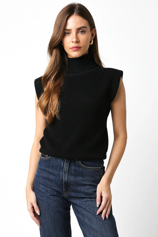 Ruby & Jenna Women's Turtleneck Sweater Vest