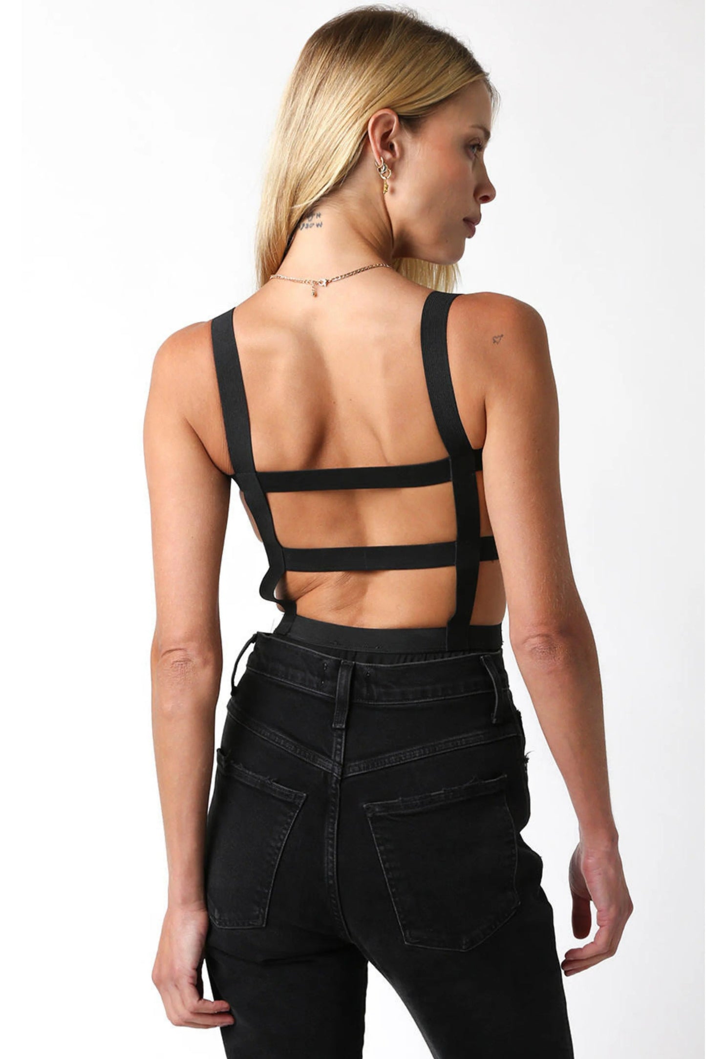 Ruby & Jenna Women's Mesh Cage Bodysuit