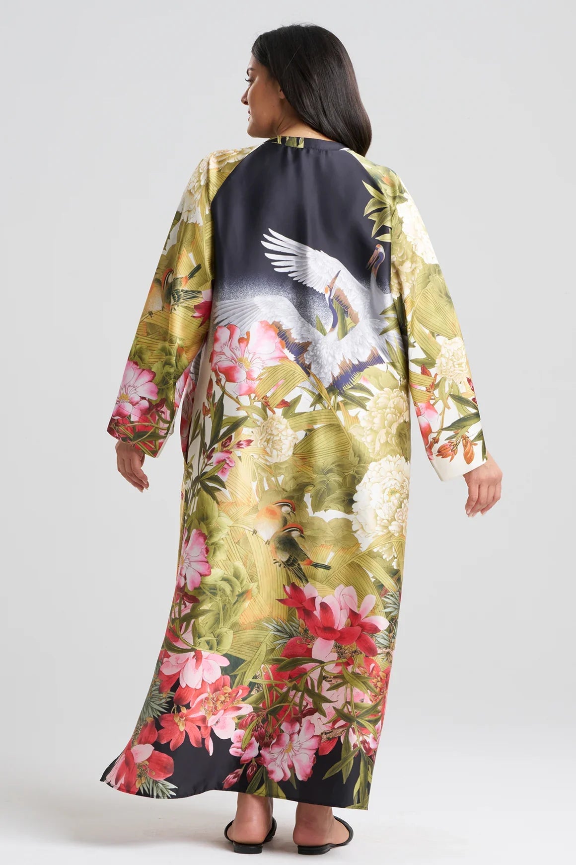 NATORI Crane Zip Caftan