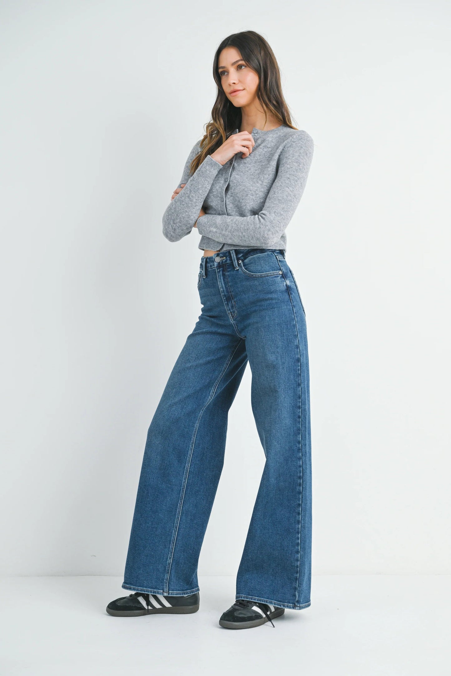 Ruby & Jenna Women's Just Black - Palazzo Wide Leg