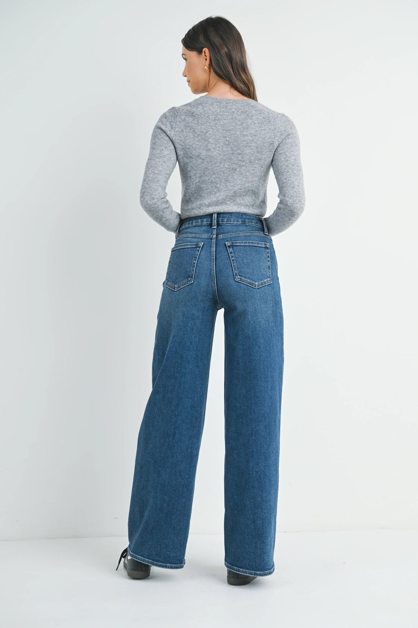 Ruby & Jenna Women's Just Black - Palazzo Wide Leg