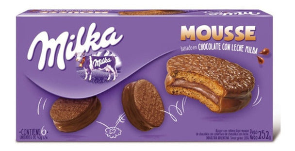Pampa Direct Milka Alfajor Minicake with Chocolate Mousse, 252 g / 8.88 oz (box of 6)
