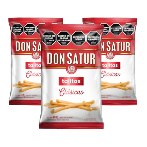 Pampa Direct Don Satur Classic Talitas Long Crackers, 140 g / 4.9 oz (pack of 3)