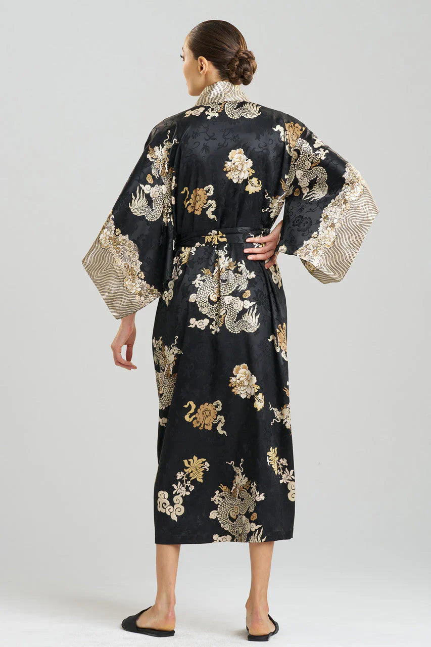NATORI Imperial Dragon Jacquard Robe