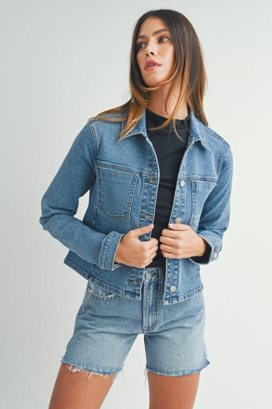 Ruby & Jenna Women's Stretch New Classic Jacket