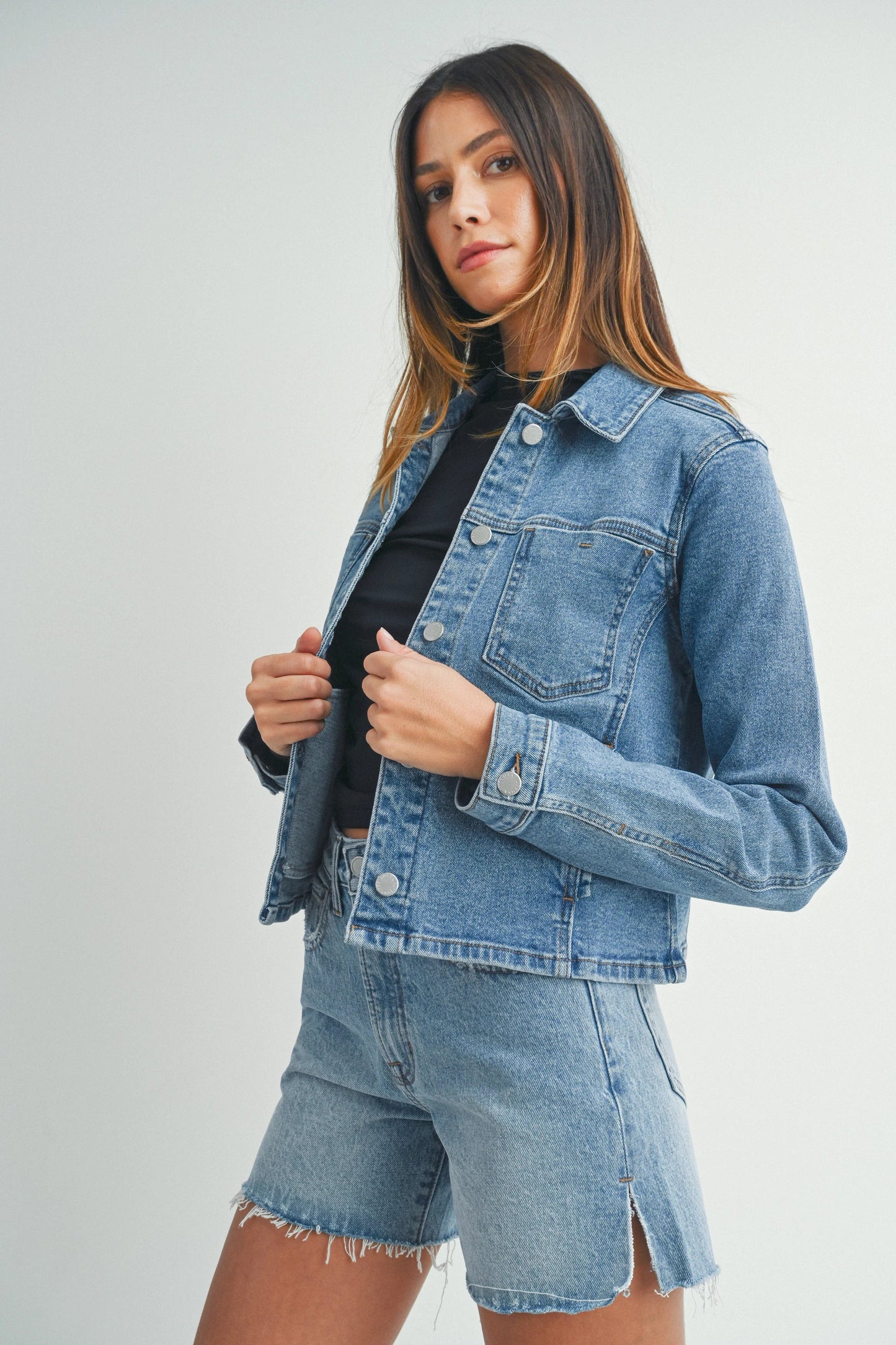 Ruby & Jenna Women's Stretch New Classic Jacket