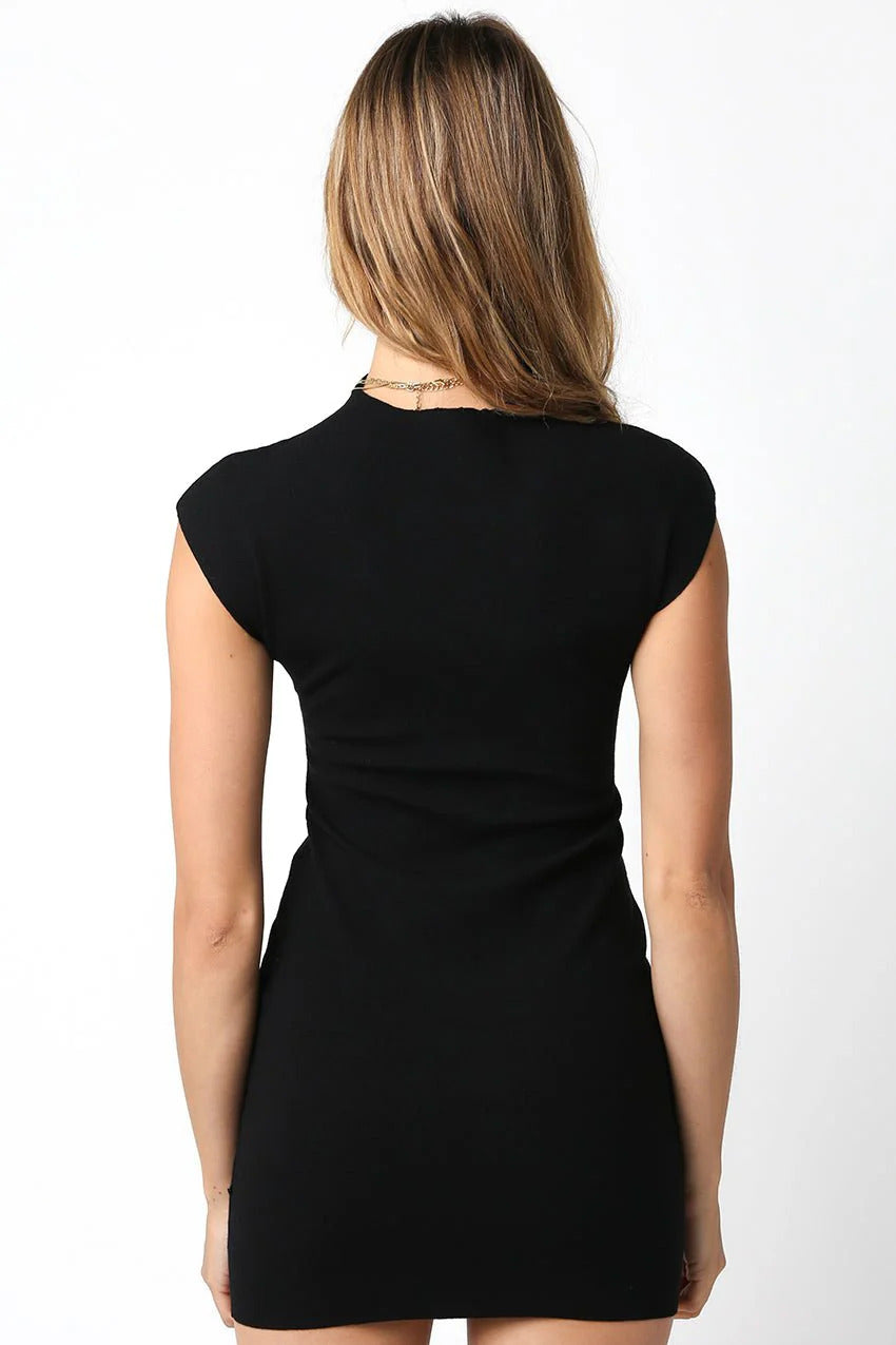 Ruby & Jenna Women's Sleeveless High Neck Dress