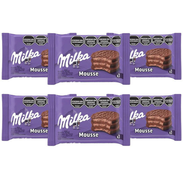 Pampa Direct Milka Alfajor Minicake with Chocolate Mousse, 42 g / 1.5 oz (pack of 6)