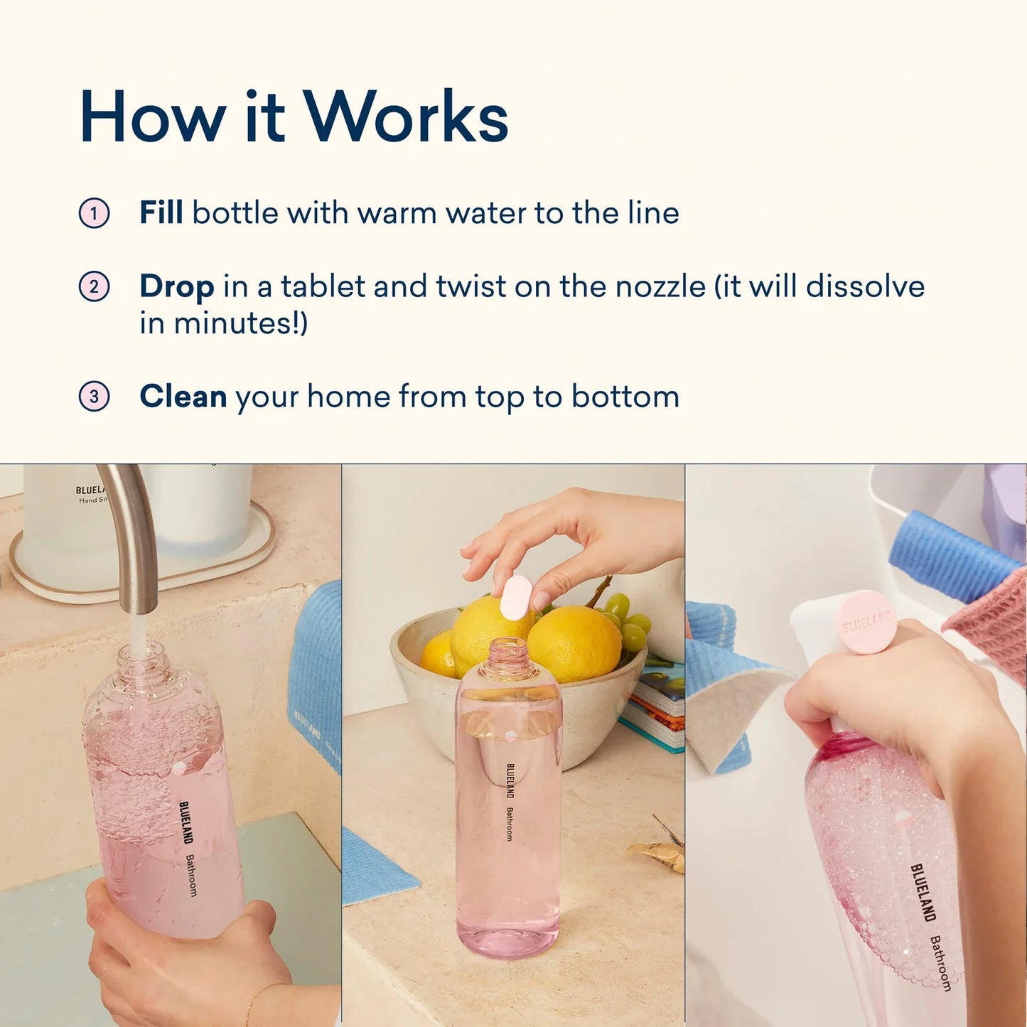 Blueland Bathroom Cleaner Starter Set - 4 Tablets