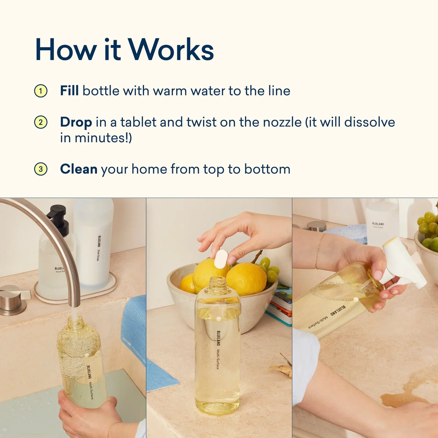 Blueland Multi-Surface Cleaner Starter Set - 4 Tablets