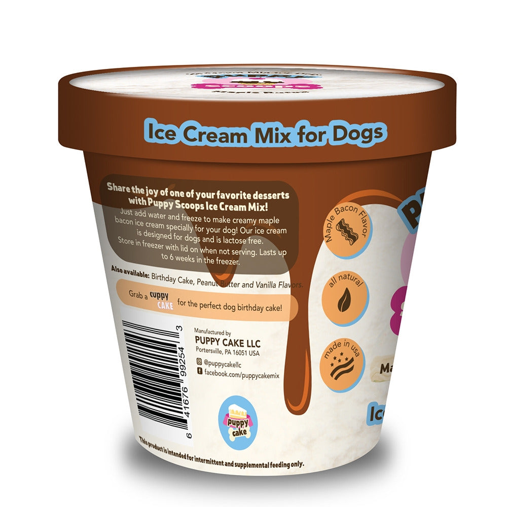 Puppy Cake Puppy Scoops Ice Cream Mix - Maple Bacon, Pint Size, 4.65 oz