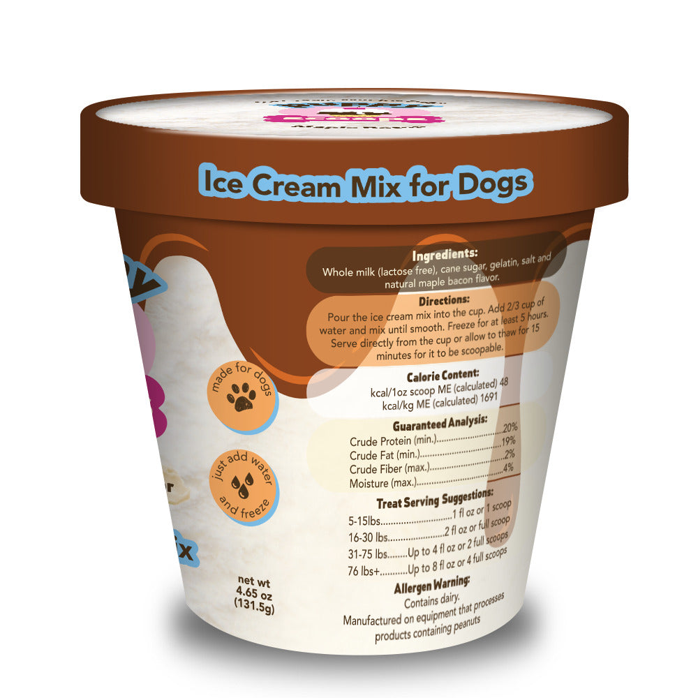 Puppy Cake Puppy Scoops Ice Cream Mix - Maple Bacon, Pint Size, 4.65 oz