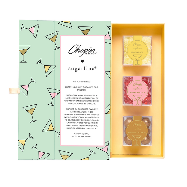 Sugarfina Shake Your Martini 3 Piece Candy Bento Box