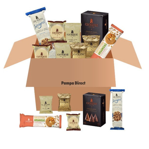 Pampa Direct Selection Box Cachafaz - Assorted Alfajores, Chocolate Cones & Organic Cookies