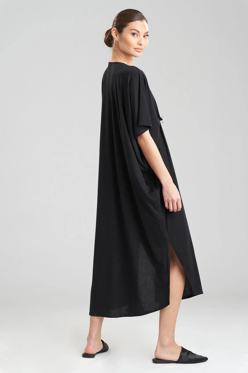 Natori Shangri-La TENCEL Caftan - Black
