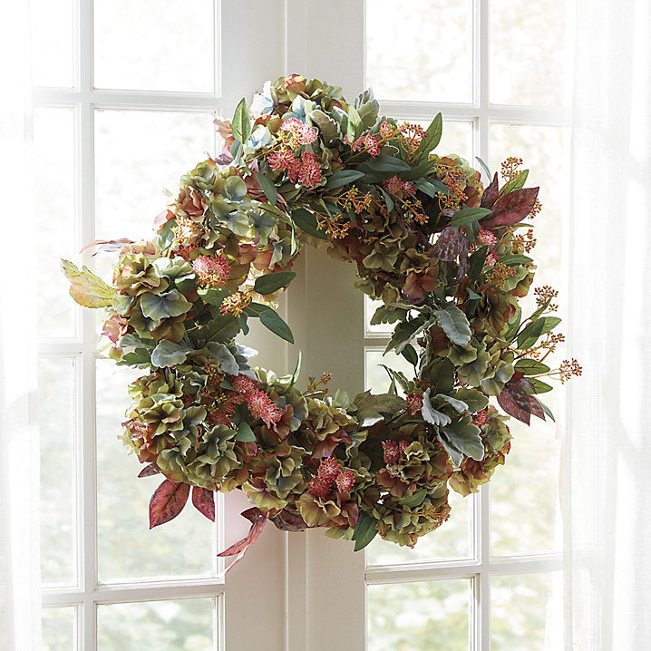 Ballard Designs Faux Floral Hydrangea Wreath