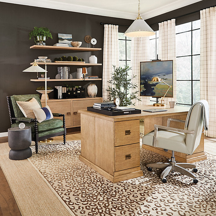 Ballard Designs Ada Enamel Pendant - Taupe