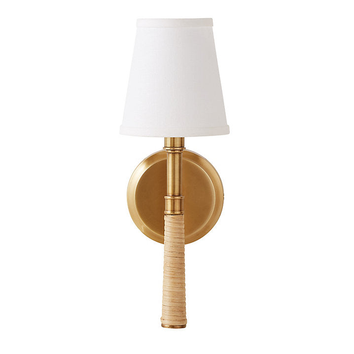 Ballard Designs Desta 1-Light Rattan Sconce - Desta 1-Light Rattan Sconce With Shade