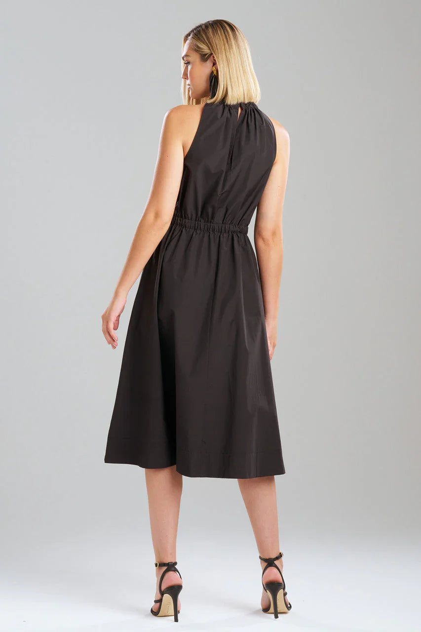 NATORI Techno Poplin Dress - Black