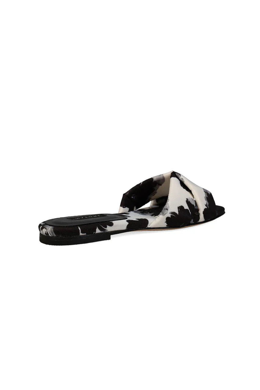 Natori Vitta Taichou Slide Sandals - black/white