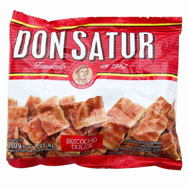 Pampa Direct Don Satur Classic Sweet Biscuits Bizcochos Dulces Wholesale Bulk Box, 200 g / 7.1 oz ea (30 count per box)