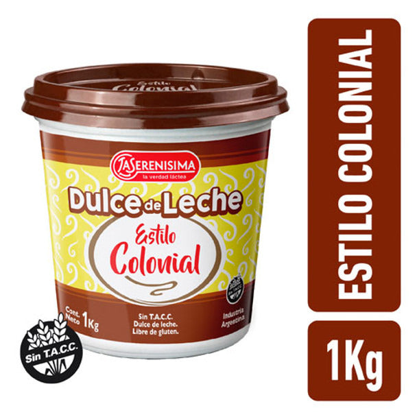 Pampa Direct La Serenísima Colonial Dulce de Leche Traditional Recipe, 1 kg / 2.2 lb Super Value Jar