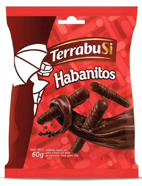 Pampa Direct Mini Habanitos Small Biscuits Chocolate Coated by Terrabusi, 60 g / 2.1 oz