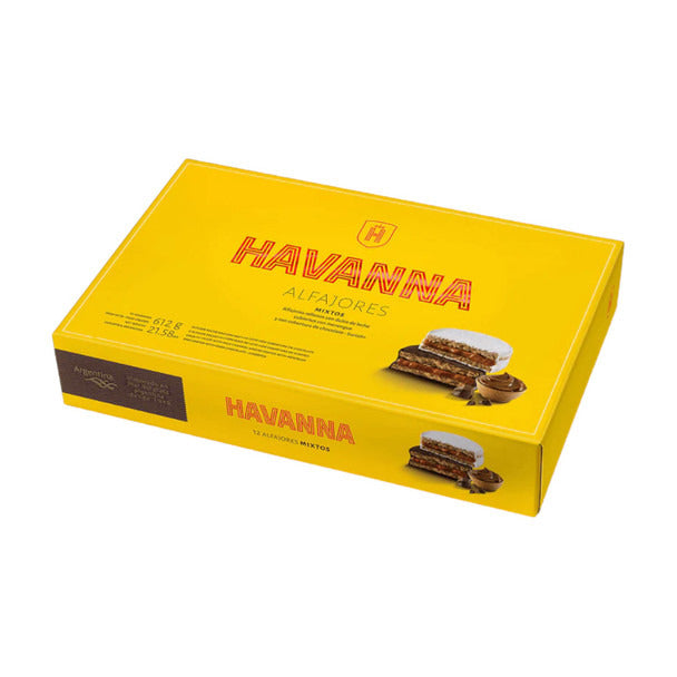 Pampa Direct Havanna Alfajor Milk Chocolate and Italian Meringue Merengue with Dulce de Leche (mixed box of 12)