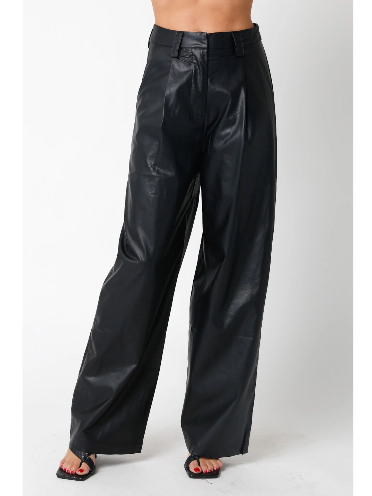 Ruby & Jenna Women's Vegan Leather Pants