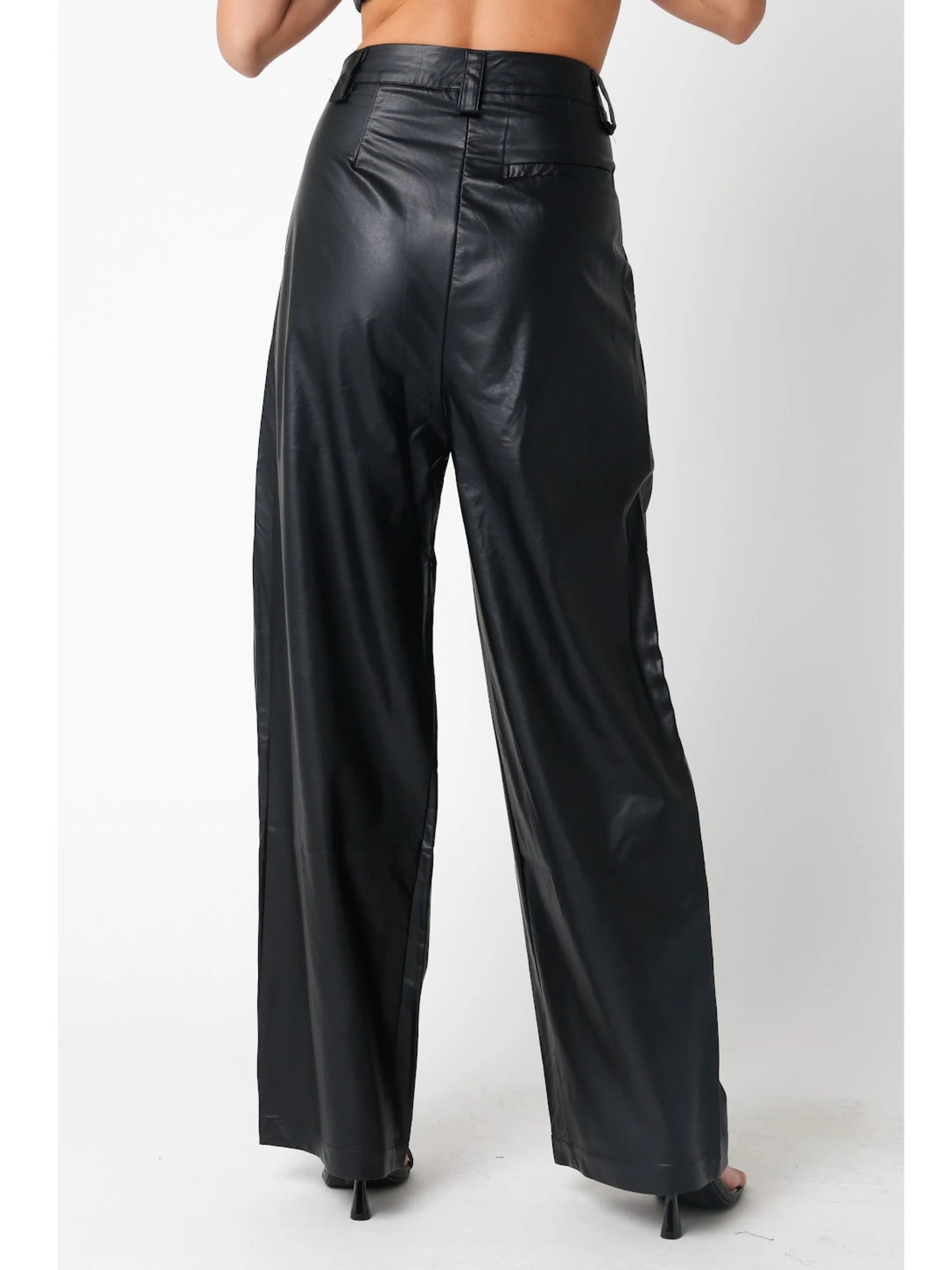 Ruby & Jenna Women's Vegan Leather Pants